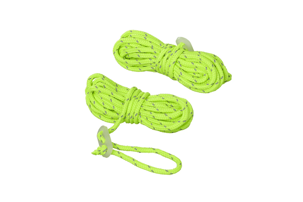Ensemble de quatre haubans ProPlus 361802, fils fluorescents pour une tente de 4 m