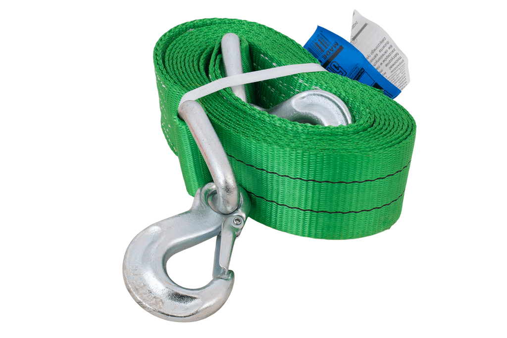 Corde de remorquage avec crochets HILLS sangle de remorquage 5 m/60 mm/6 t verte