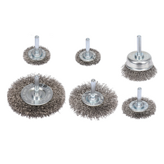 Ensemble de six brosses en acier inoxydable YATO YT-47593 avec tige pour perceuse