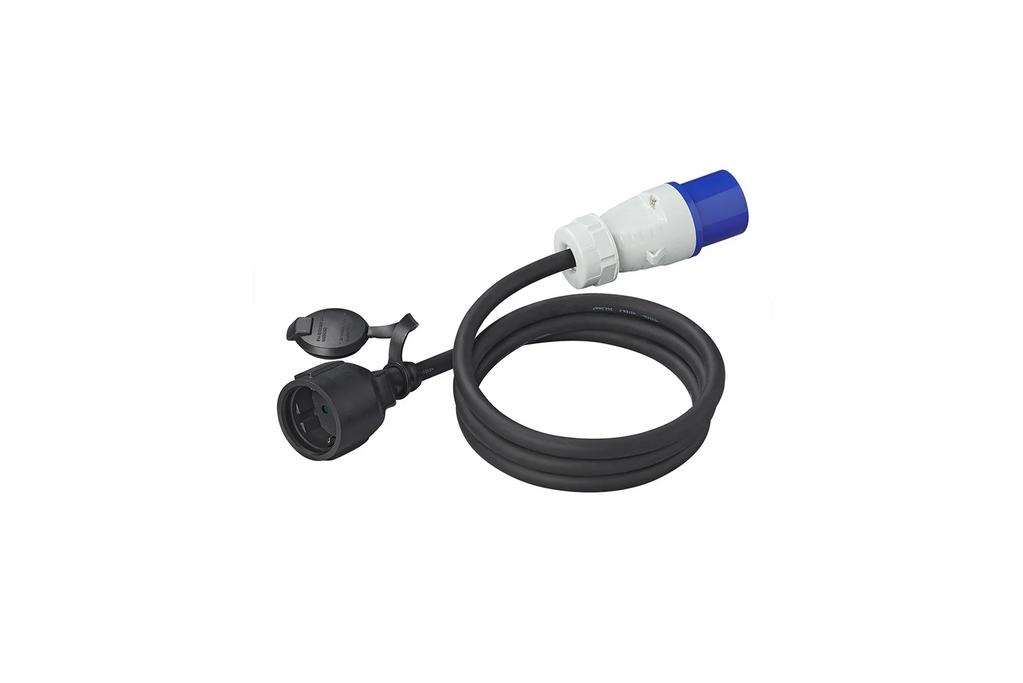 Adapter met CEE-stekker en -stopcontact met beschermingscontact 16A 230V ProPlus 373530DE kabel 150cm
