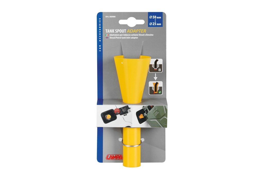 Adaptateur de remplissage de carburant LAMPA 66988 pour réservoirs diesel/essence, diamètre 50-25 mm