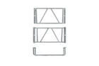 Grille de protection pour feu arrière de remorque ProPlus, cache feu arrière 238 x 132 x 58 mm