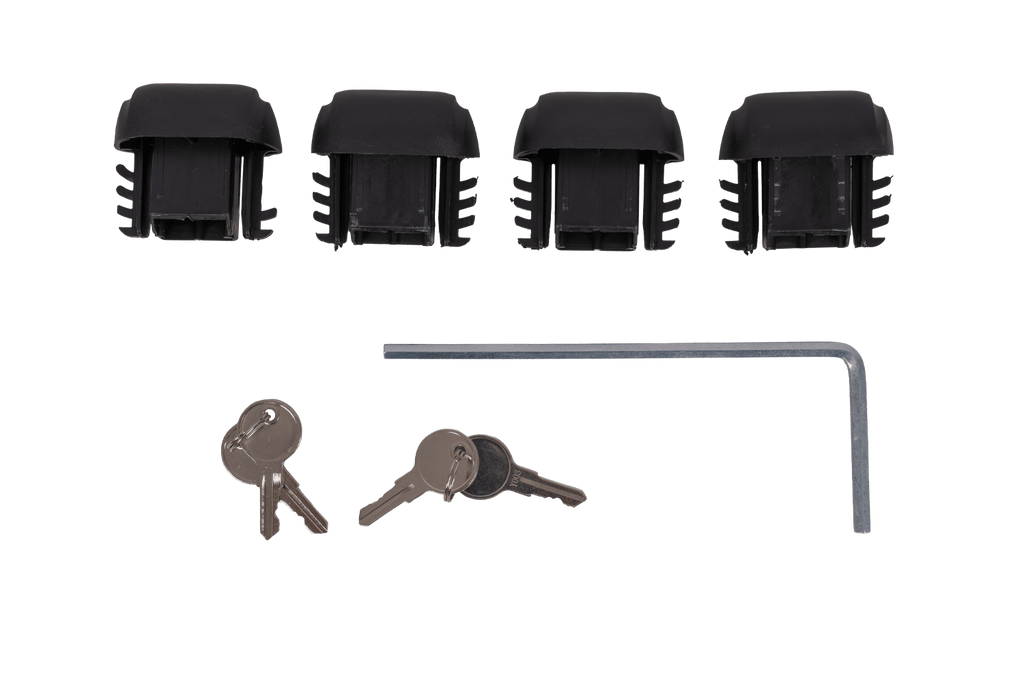 Galerie de toit Eco Alubase 135 - galerie universelle en aluminium pour rails ouverts (noir)