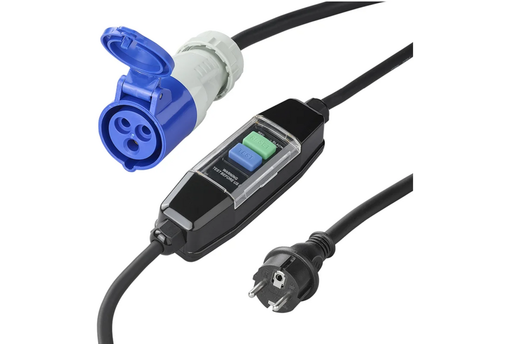 Câble adaptateur Schuko/CEE ProPlus 373589V01DE disjoncteur différentiel 150 cm