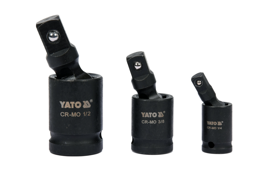 YATO YT-10643 Jeu de joints à impact 1/4", 3/8", 1/2" 3 pièces.