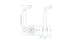 Koło podporowe ProPlus 341508V02 150kg 48mm 550-770mm