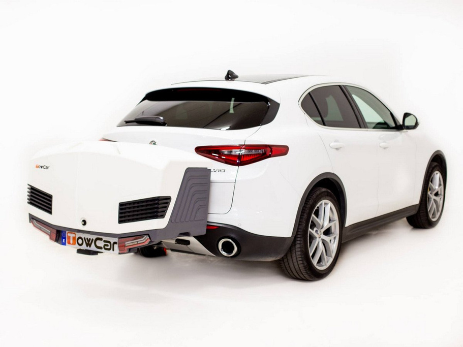 Towbox V3 Grey LED Edition - bagagebox voor montage op de trekhaak