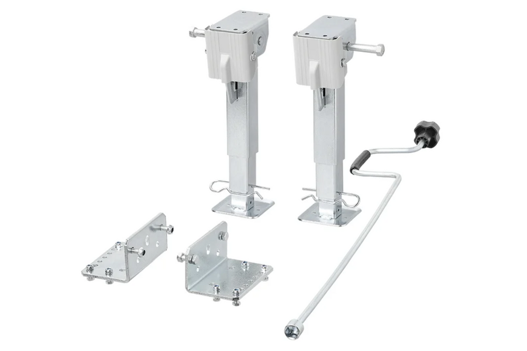 Ensemble de deux supports extensibles avec manivelle et fixation ProPlus 361500 pour remorque plateau 1000 kg 290-460 mm