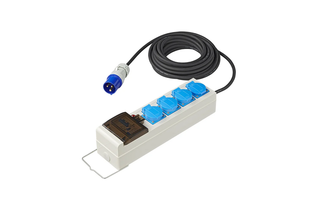 CEE campingverlengsnoer met splitter ProPlus 373583DE 10m kabel, 3x Schuko-aansluitingen, 2x USB