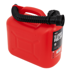 5L HERMON plastic jerrycan met trechter, rood