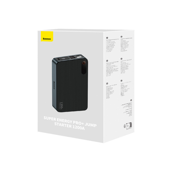 Powerbank starthulp BASEUS Super Energy Pro+ Jump Starter 12V 12000mAh 1200A + USB-oplader