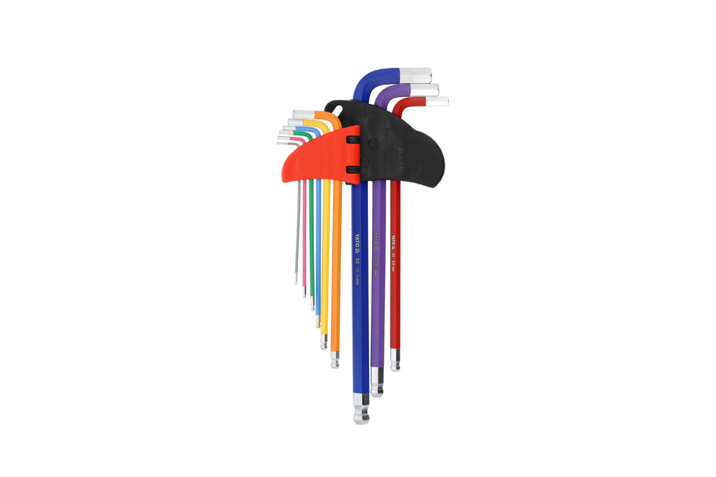 Jeu de neuf clés Allen YATO YT-05635, tête sphérique, 1,5-10 mm