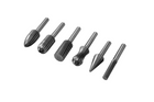 Set van YATO YT-61711 schachtfrezen voor metaal, 6 mm houder voor rechte slijpmachine, 6 stuks