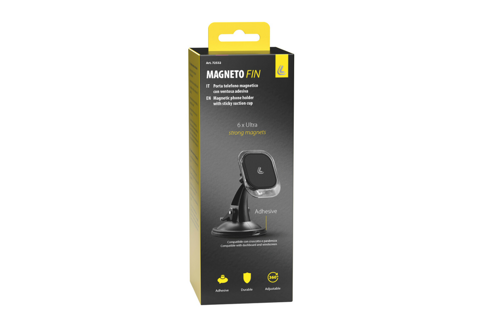 Uchwyt na telefon LAMPA Magneto Fin magnetyczny, z przyssawką