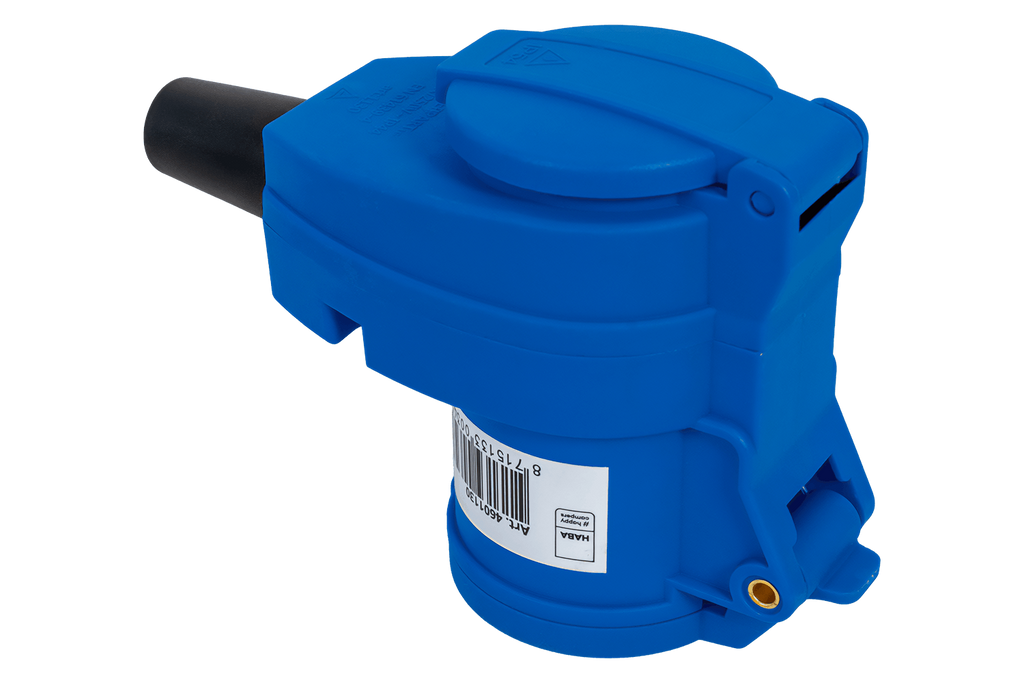 Prise coudée MANTES 2P+E CEE avec prise supplémentaire 16A 230V