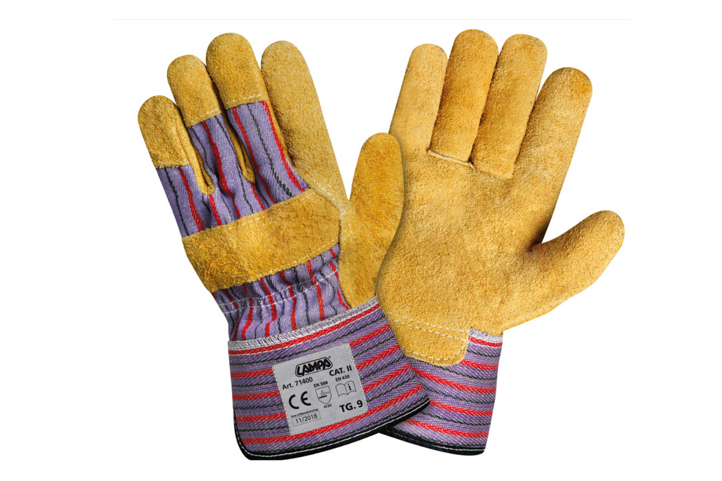 LAMPA Shammy werkplaatshandschoenen, leren handschoenen maat 9