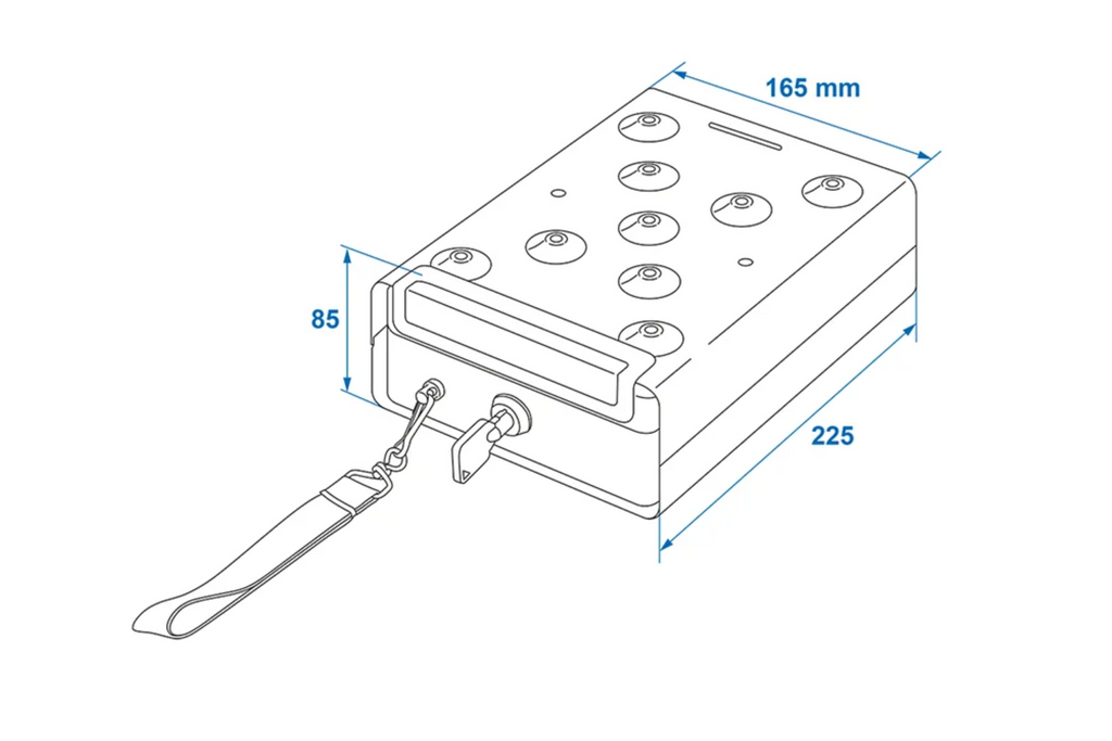 ProPlus 540250 draagbare sleutelkluis 225x165x85mm