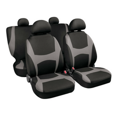 Ensemble de housses de siège auto LAMPA Capri noir/gris, pour sièges avant et arrière