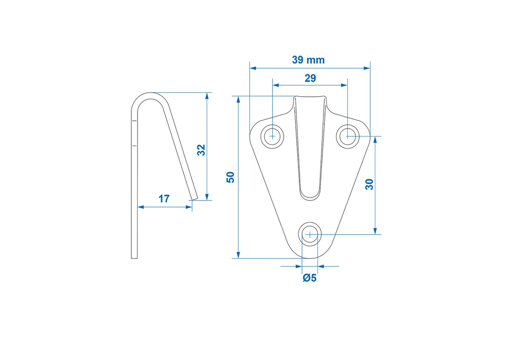 Crochet latéral ProPlus 342159 pour la fixation de la bâche et des sangles de remorque