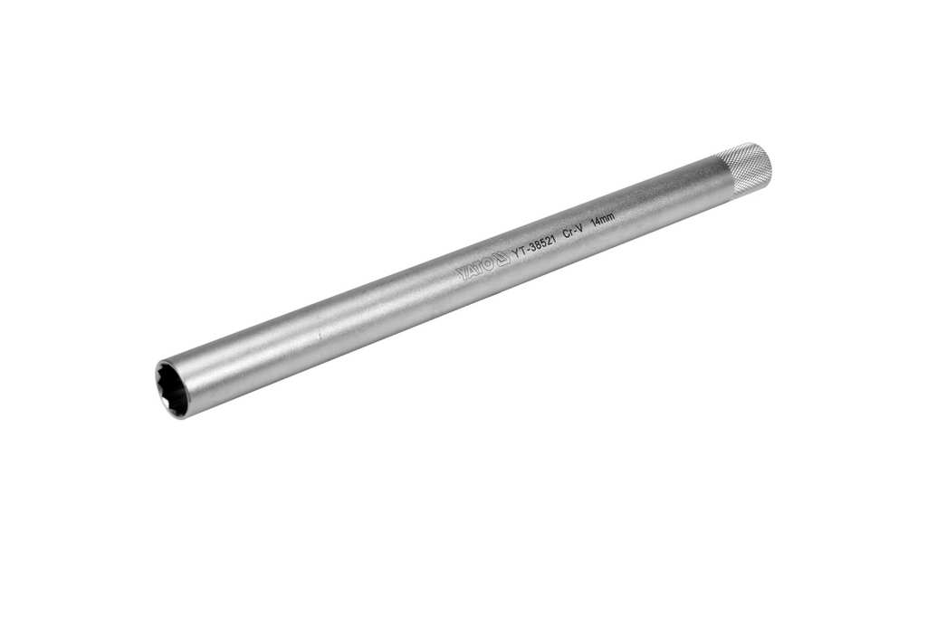 Bougiesleutel 14 mm YATO YT-38521 extra lang 250 mm 3/8″