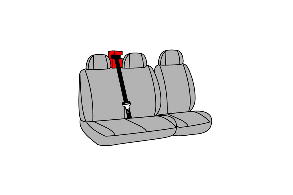 Set autostoelhoezen LAMPA Dido-2 zwart, voor bussen en bestelwagens.