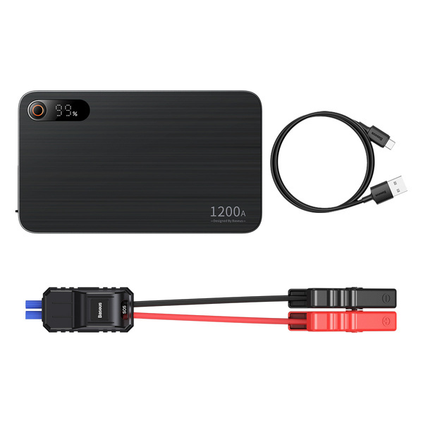 Powerbank starthulp BASEUS Super Energy Pro+ Jump Starter 12V 12000mAh 1200A + USB-oplader