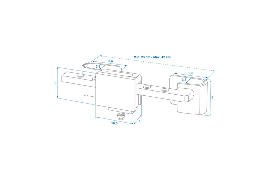 Diefstalbeveiliging voor containeroplegger ProPlus 381341V01, verstelbaar slot 23-42 cm