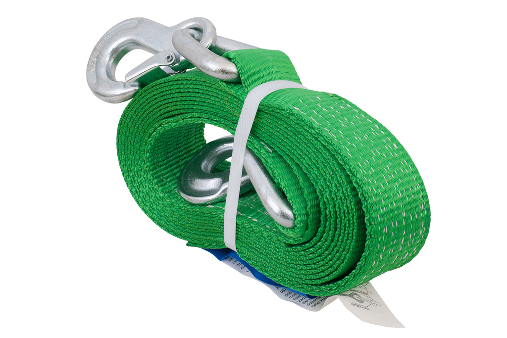 Linka holownicza z hakami HILLS pas holowniczy 5m/60mm/6t zielony