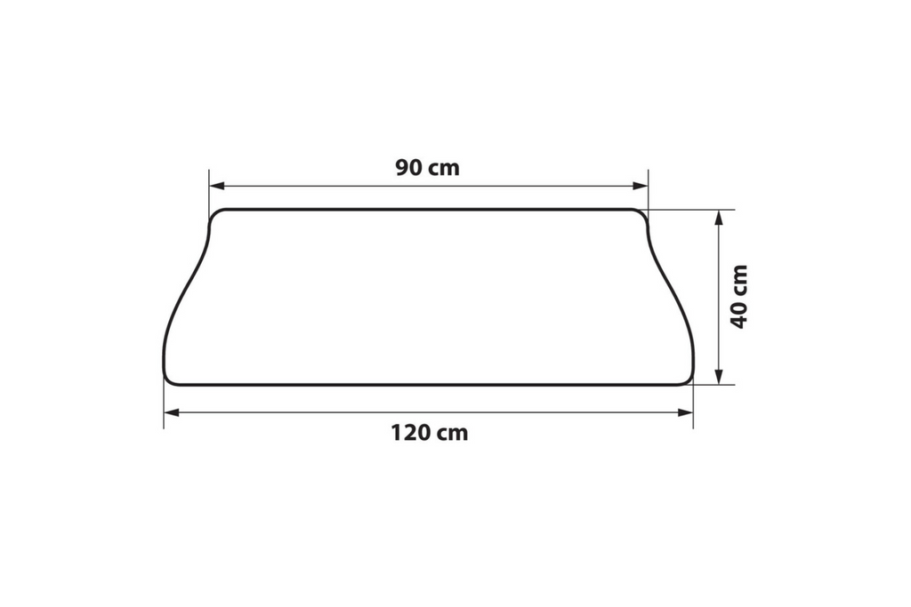 Tapis de protection de pare-chocs arrière, cache-phares et cache-coffre 120 x 40 cm