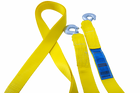 Corde de remorquage UNITRAILER avec crochets, sangle de remorquage 4,5 m/50 mm/5 t jaune