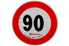Autocollant réfléchissant LAMPE panneau de limitation de vitesse 90 km/h B-33