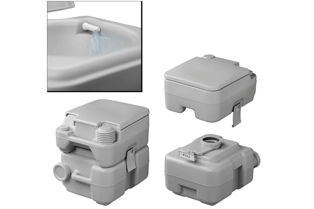 Toilettes de camping portables ProPlus 370415V01CR grises 10L/20L