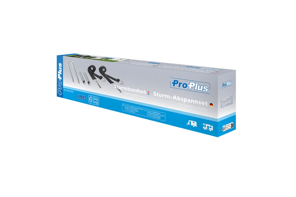 Ensemble de deux sangles anti-tempête ProPlus 361722 pour auvents Thule Omnistor 3m