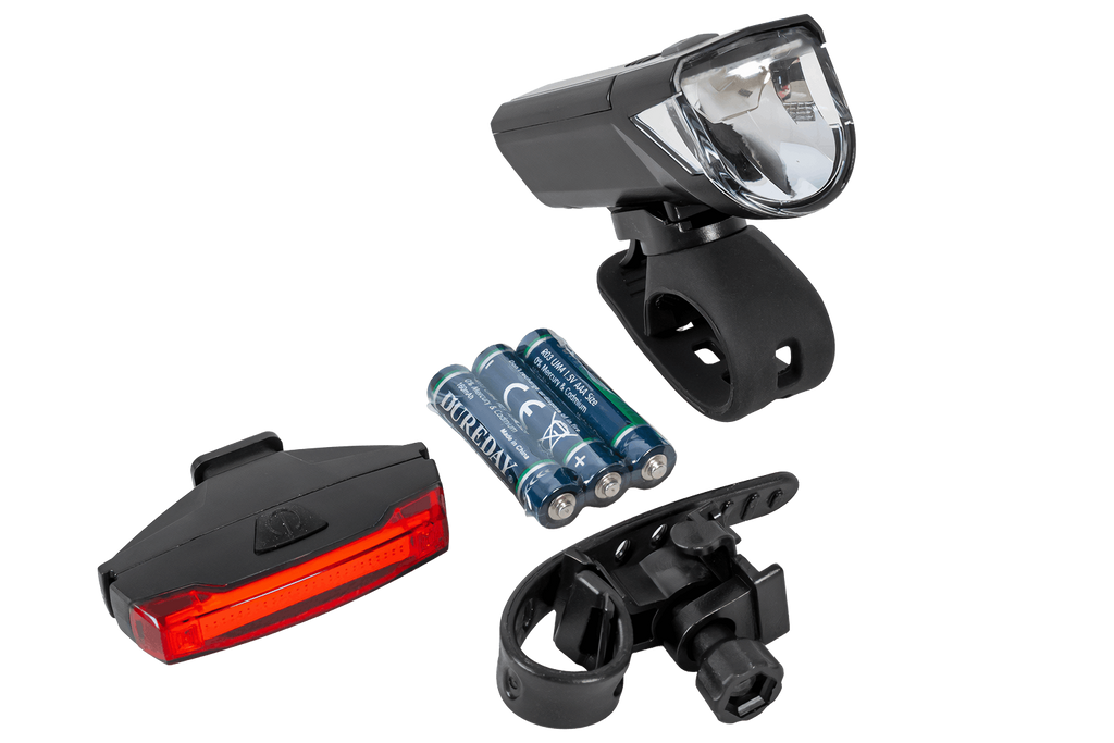 PROFEX 92618 Super Vision accu-aangedreven fietsverlichtingsset (voor en achter)