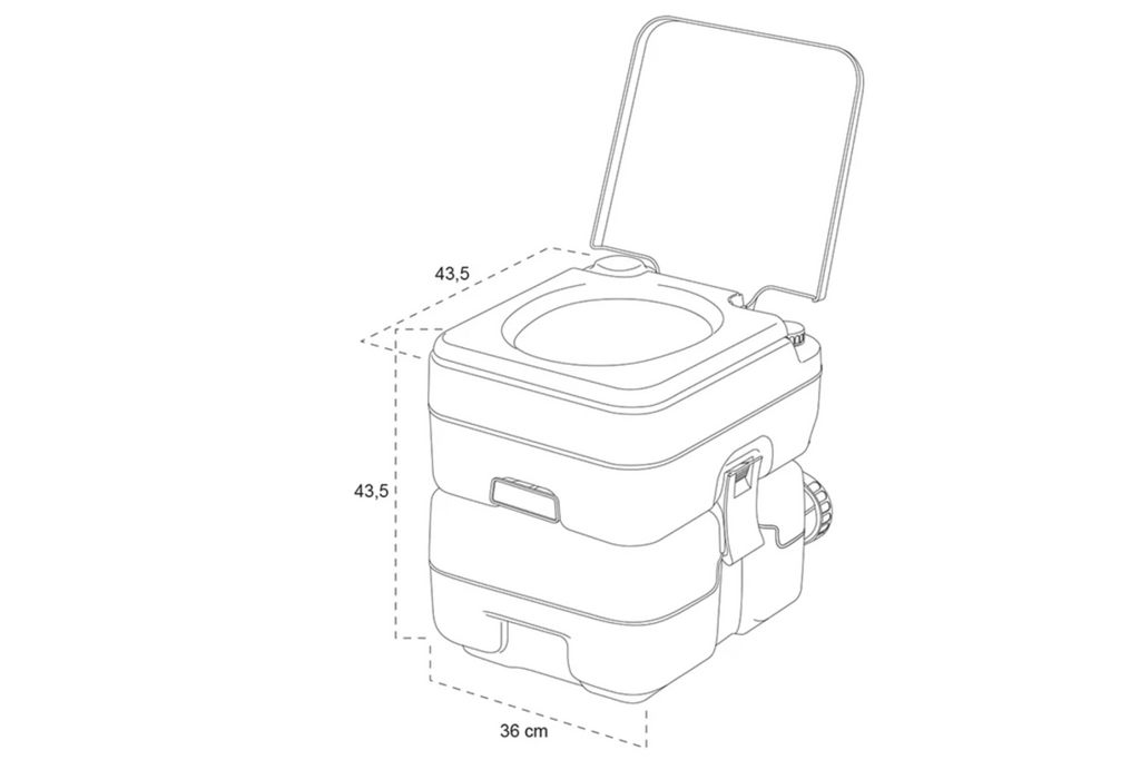 ProPlus 370415CR Draagbaar campingtoilet Grijs 10L/10L