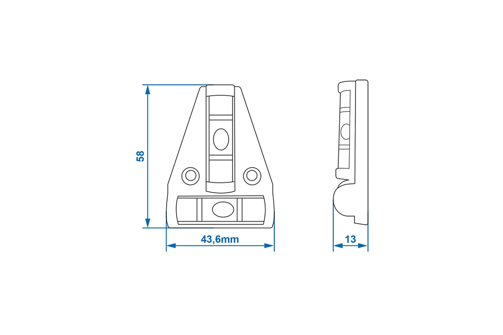 Niveau en croix ProPlus 341214, niveau en T, 58 x 43,6 mm
