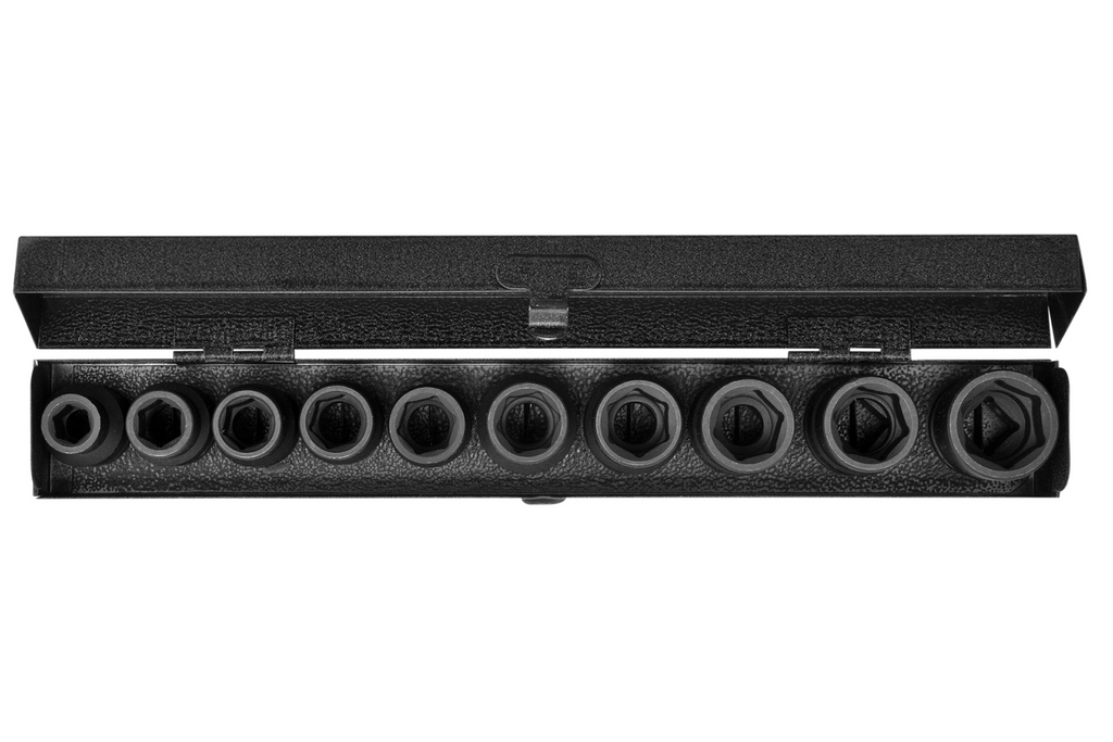 Douilles à impact courtes YATO YT-1025, douilles 1/2", 10 pièces.