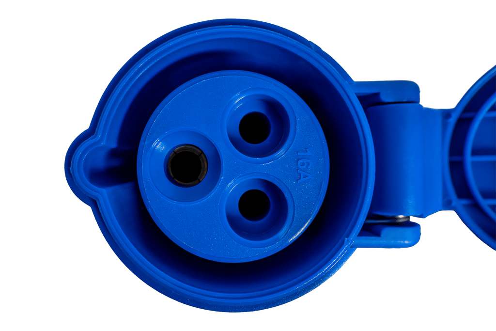 MANTES 2P+Z stopcontact, draagbaar stopcontact 16A 230V met klep