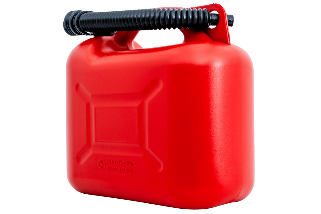 Bidon en plastique HERMON de 10 L avec entonnoir, rouge