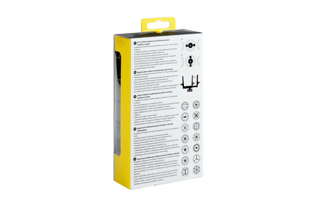 Support magnétique pour téléphone LAMP Magneto Vent Pro pour grilles d'aération universelles