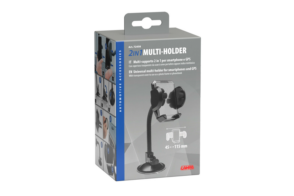 Support de téléphone LAMP Multi-support 2 en 1, fixation par ventouse ou grille d'aération