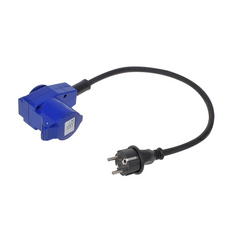 Adapter z wtyczką Schuko do złącza kątowego CEE + gniazda Schuko Proplus 373528 kabel 40cm