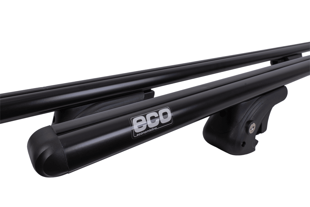 Galerie de toit Eco Alubase 135 - galerie universelle en aluminium pour rails ouverts (noir)