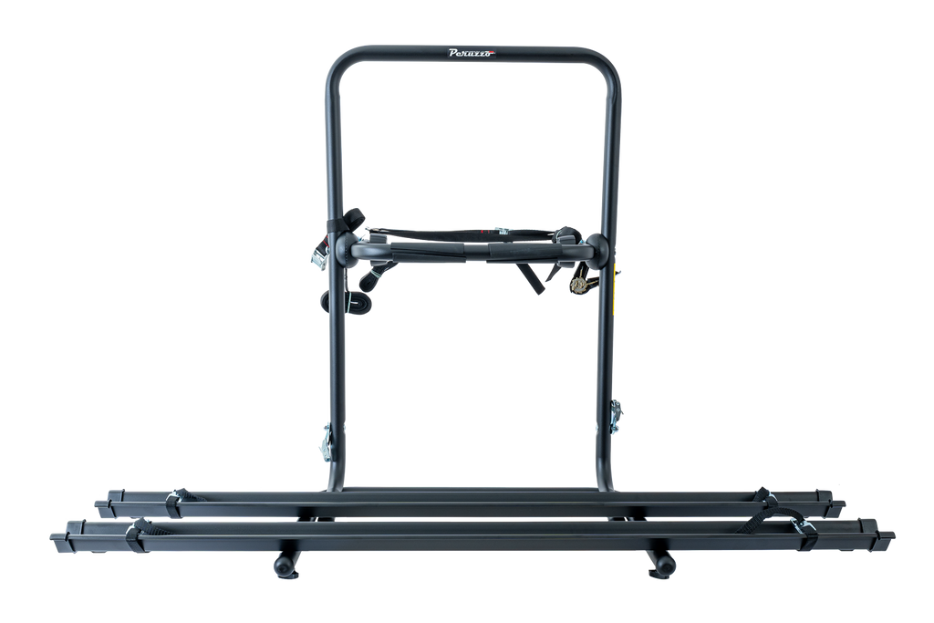 Porte-vélos Peruzzo Brennero 4x4 pour roue de secours - Porte-vélos 2 vélos avec rails (noir)