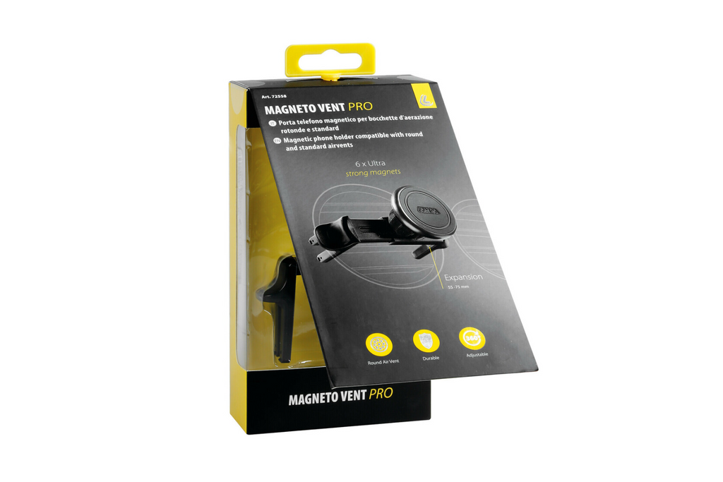 Support magnétique pour téléphone LAMP Magneto Vent Pro pour grilles d'aération universelles
