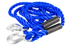 Corde de remorquage avec crochets LAMPA sangle de remorquage 4 m/18 mm/5 t bleue