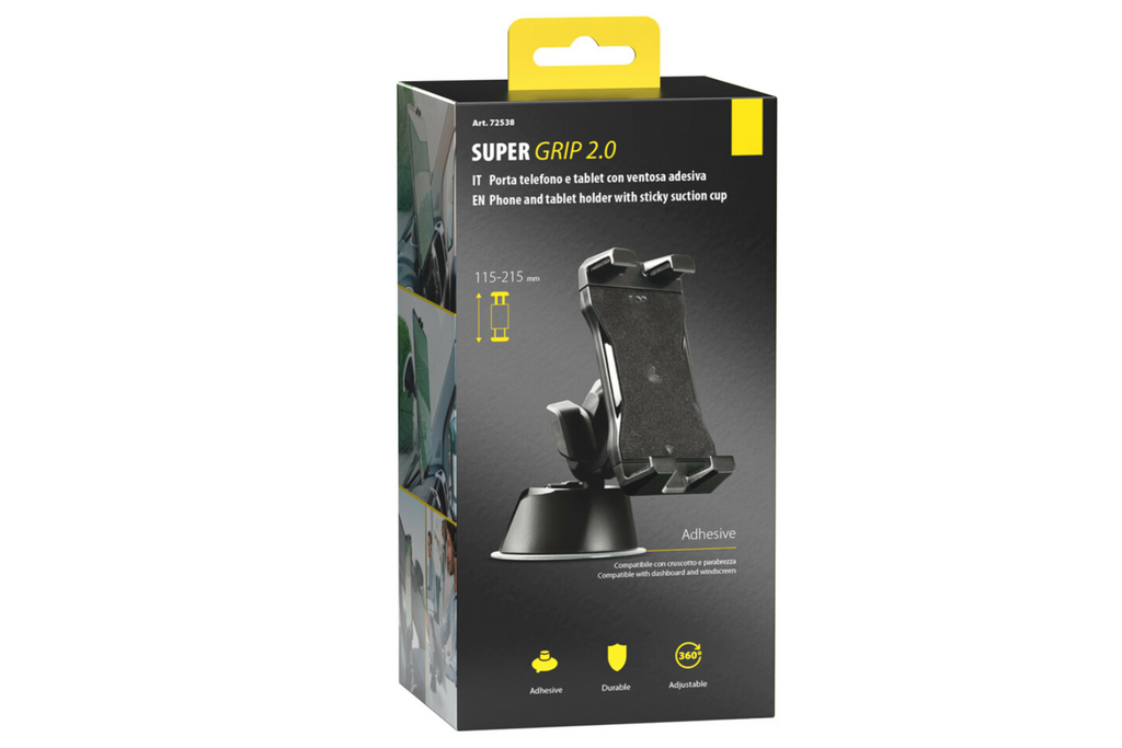 LAMP Super Grip telefoon-/tablethouder met zelfklevende zuignap