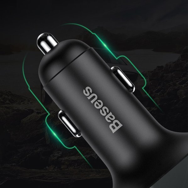 Émetteur FM BASEUS type T, Bluetooth 4.2, lecteur MP3 + chargeur de voiture, 2 ports USB 3,4 A