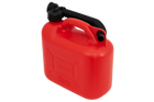 Bidon en plastique HERMON de 5 L avec entonnoir, rouge