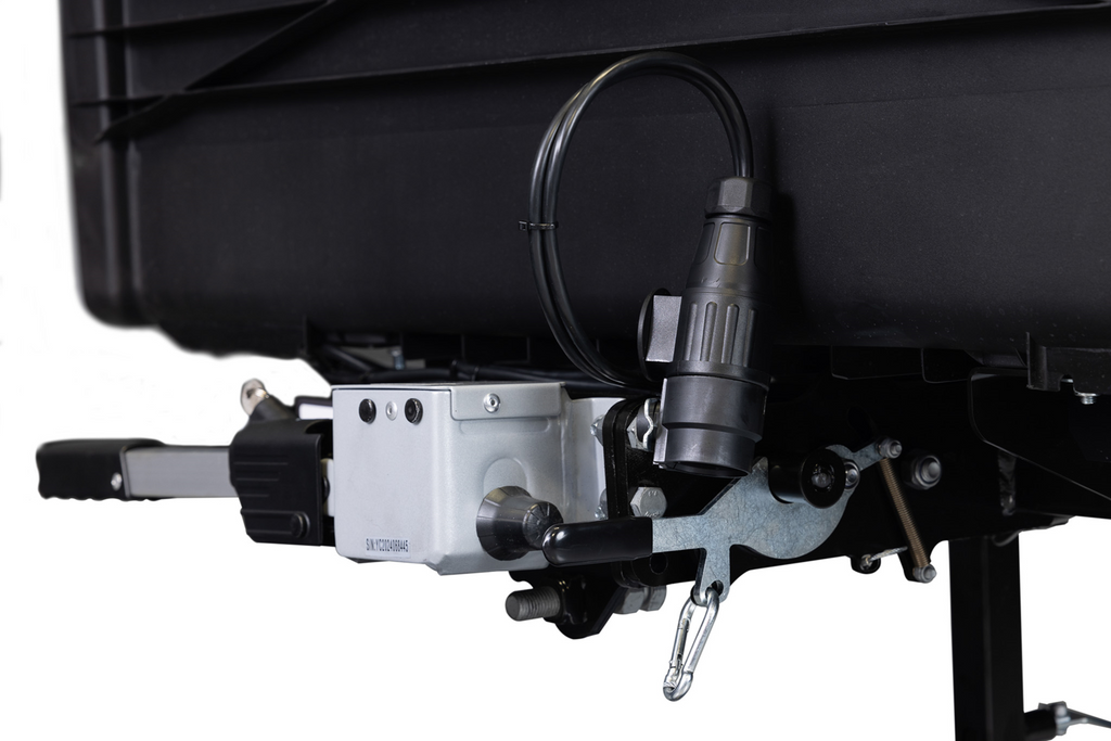 Towbox Camper Alpha zwart LED (lang) - bagagebox voor montage op de trekhaak